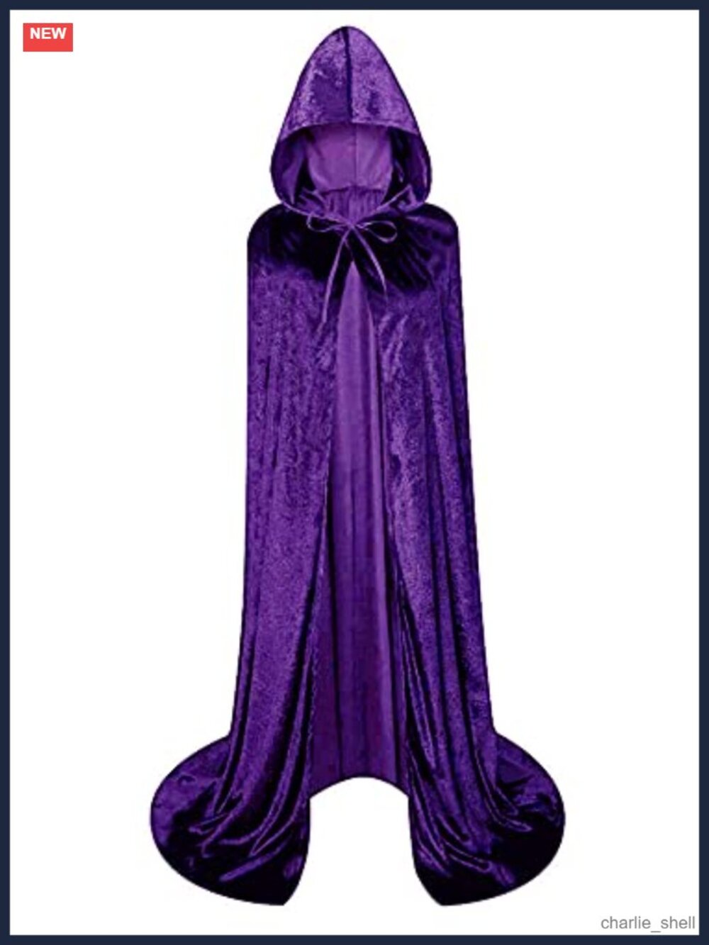 Unisex Velvet Hooded Robe Cloak Halloween Cosplay Cape